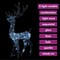 4 ft Cold White Acrylic Reindeer Christmas Decoration with 140 LEDs